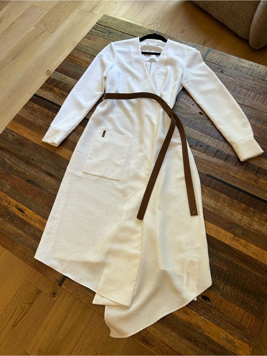 Tibi Dresses & Skirts - TIBI Drape Twill Wrap Dress in White